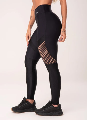 Leggings - Energy with Mesh Black