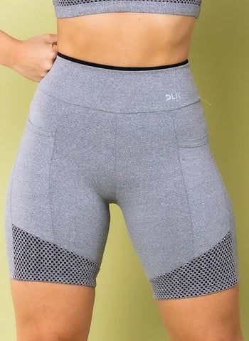 Shorts - Energy Heather with Mesh