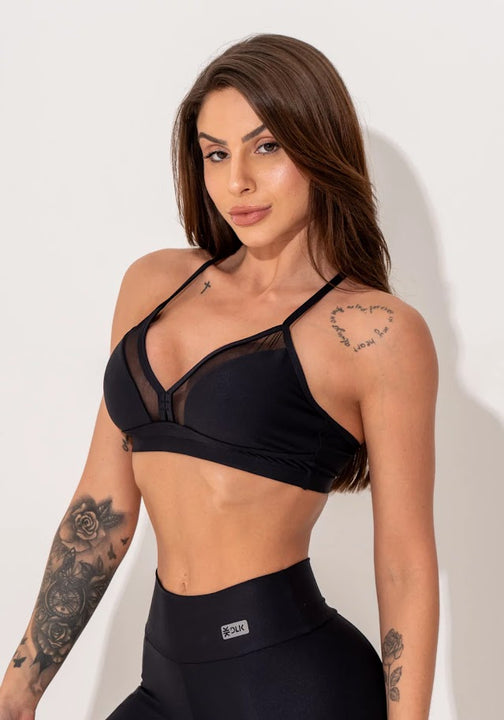 Black Intense Thin Strap Top