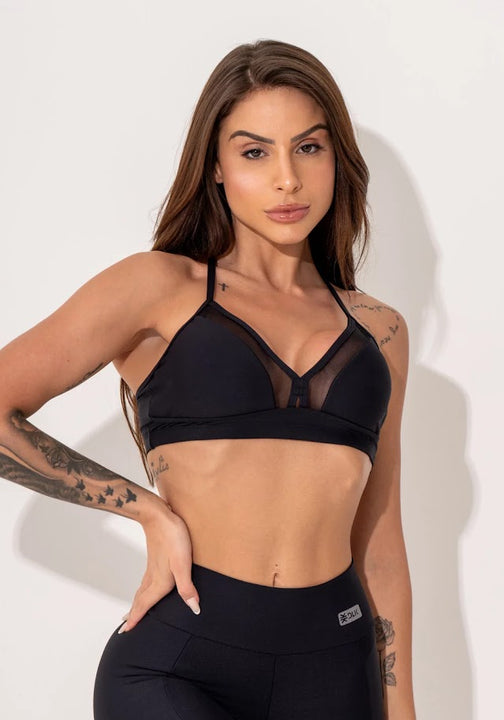 Black Intense Thin Strap Top