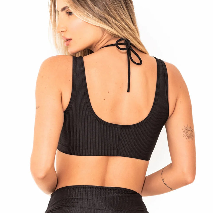 Black Elegance Double Strap Top