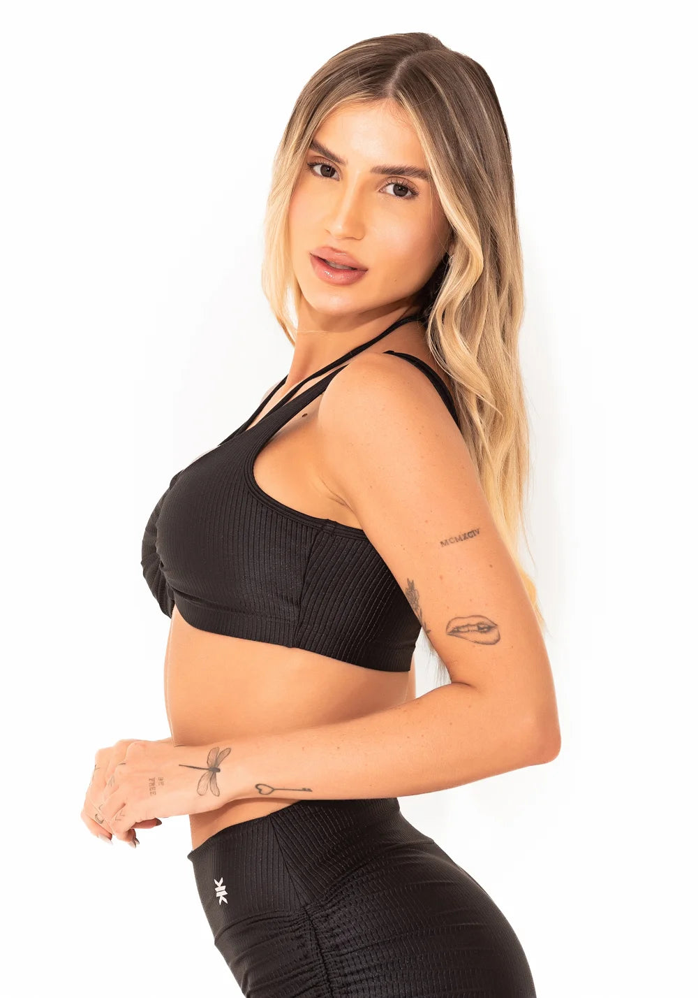 Black Elegance Double Strap Top