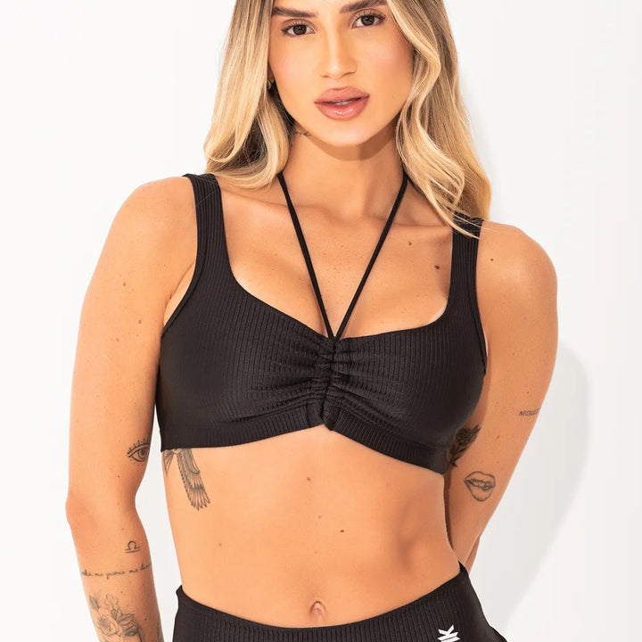 Black Elegance Double Strap Top