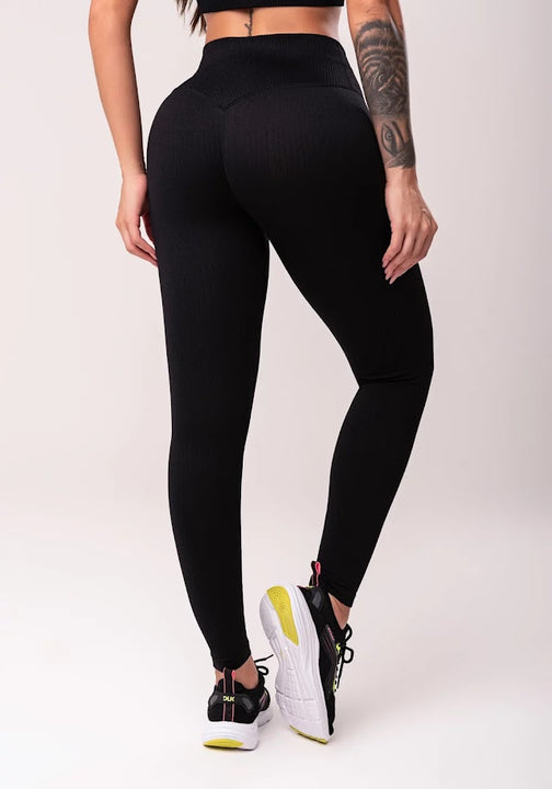Leggings - Black Seamless V