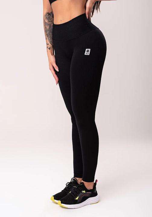 Leggings - Black Seamless V