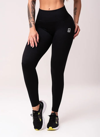 Leggings - Black Seamless V