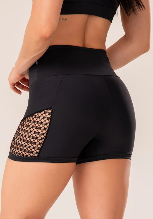 Black Harmony Mesh Shorts