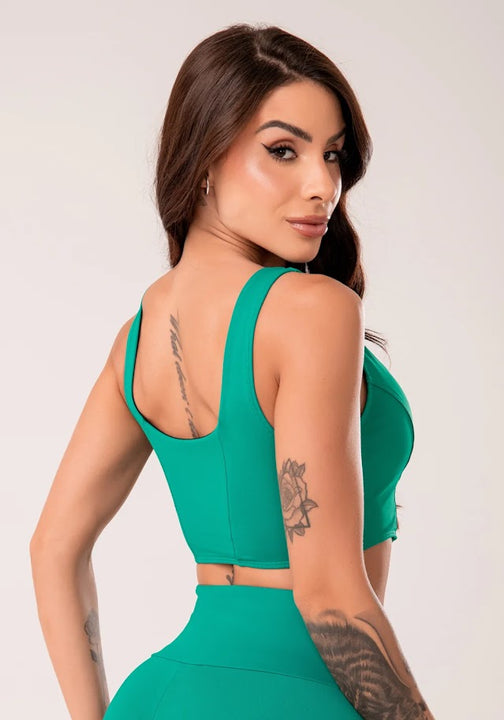 Corset Top - Green Harmony