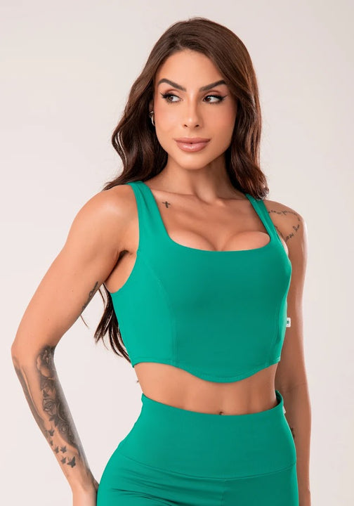 Corset Top - Green Harmony