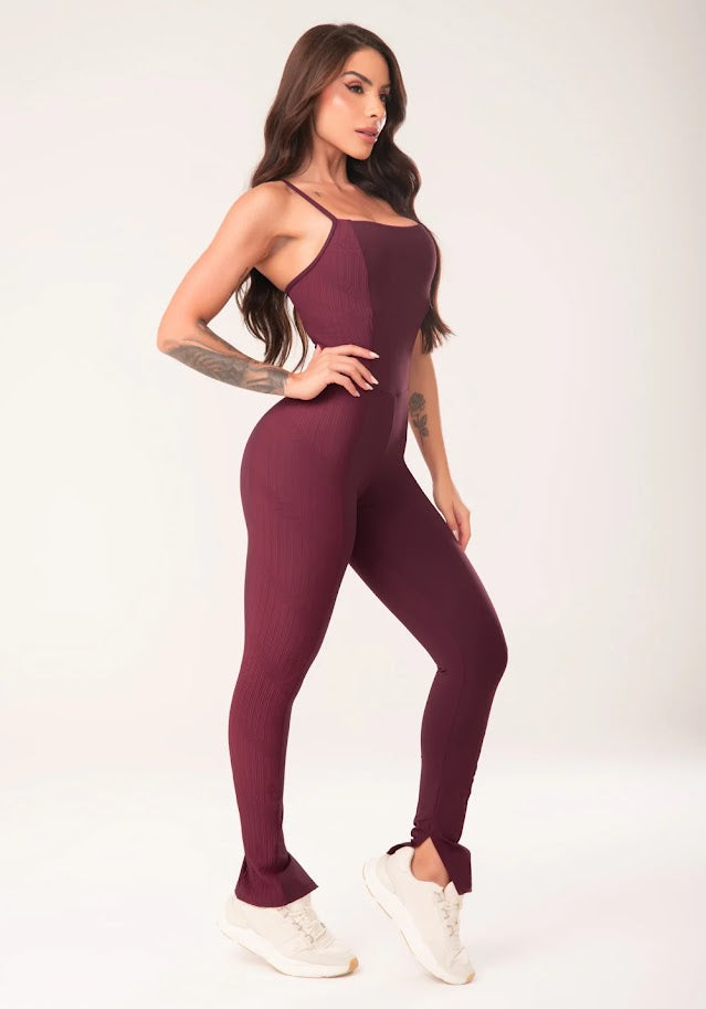 Dark Cherry Harmony Jumpsuit