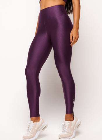 Leggings - Grape Essence Zipper