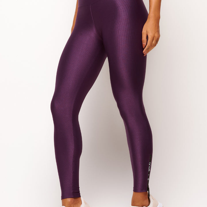 Grape Essence Zipper Leggings